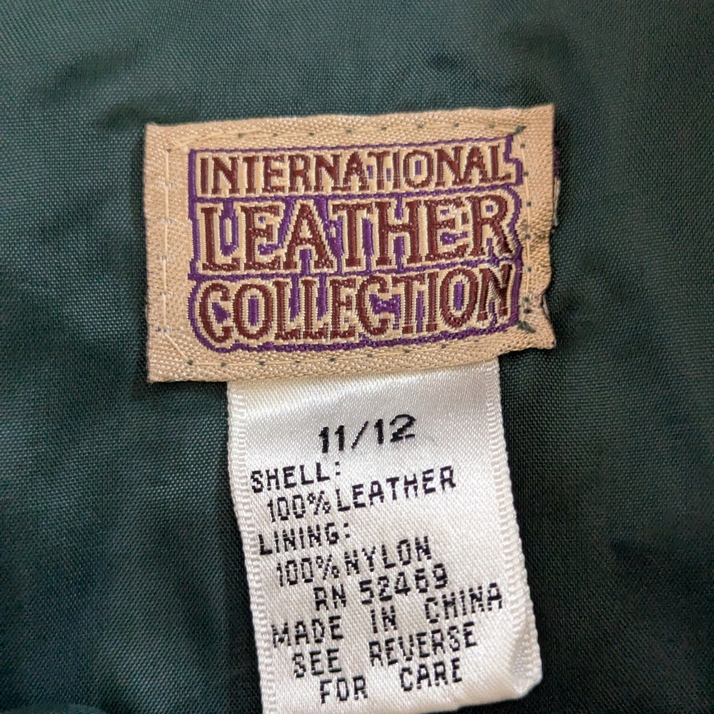 Vintage 1990s International Leather Collection Green Suede Midi Skirt 11/12 - Picture 2 of 2